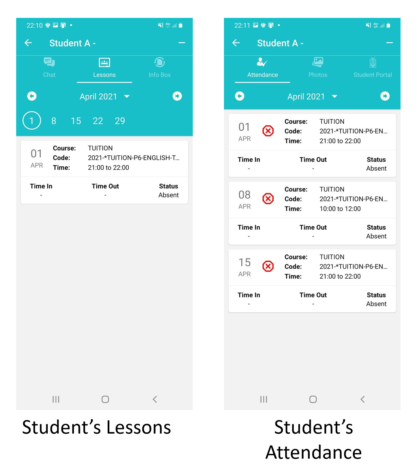 iEduCentre communication interface for centre operations