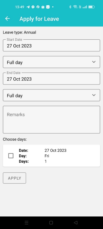 iEduCentre staff leave application form